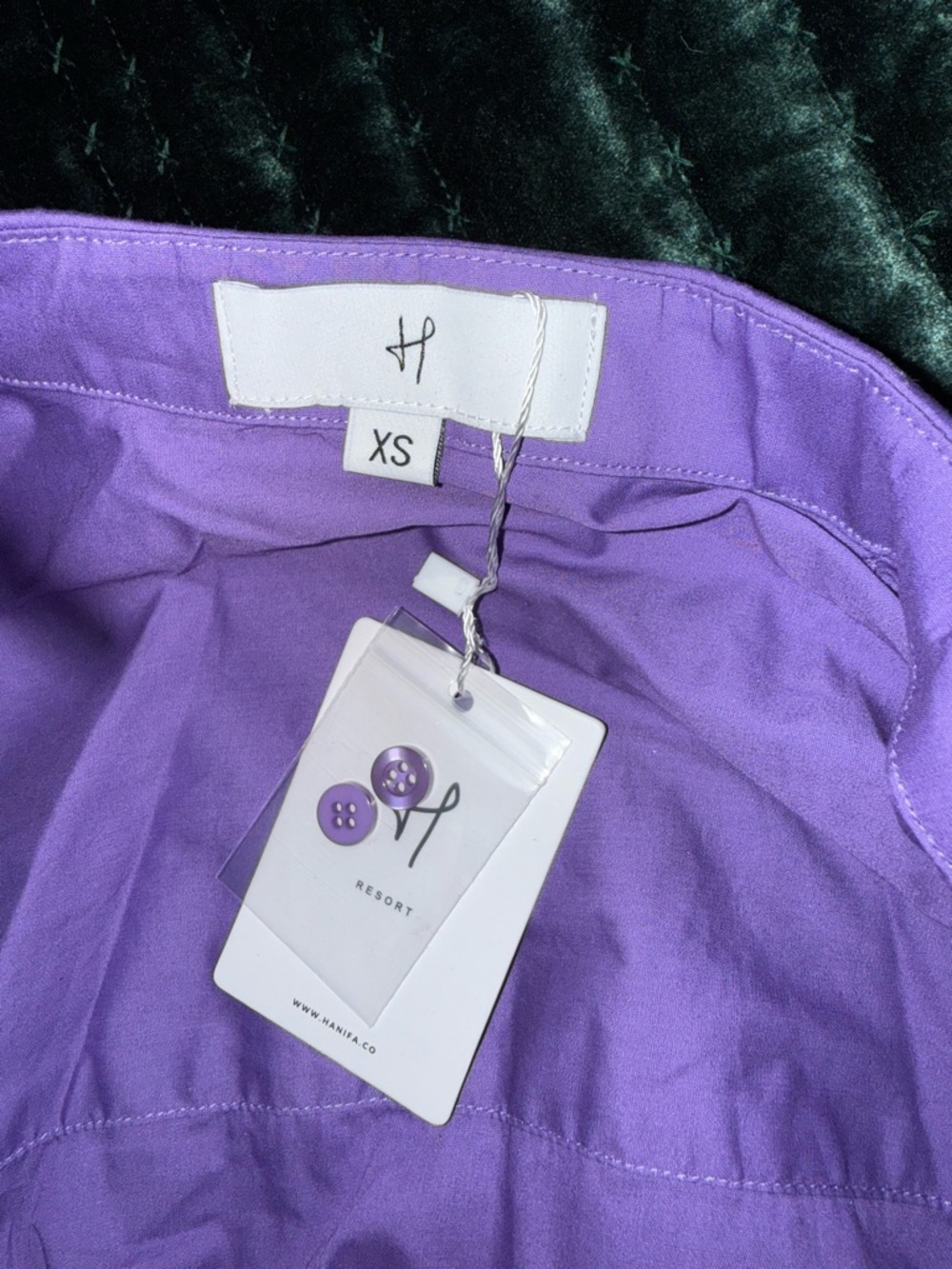 Hanifa Purple Bubble Shirt Mini Dress - Picture 4 of 4